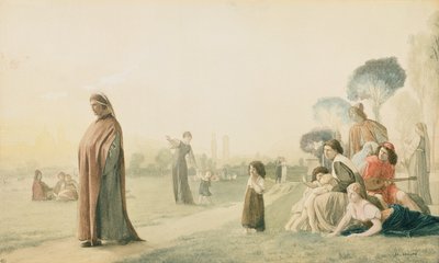 Dante Meditating in the Cascine Garden, Florence by Jean Leon Gerome